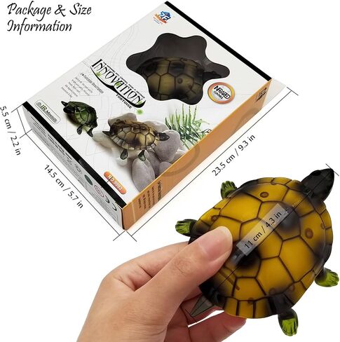 Tipmant Cute RC Turtle Remote Control Tortoise Toy Realistic Simulation Electric Electronic Animal for Cat Toddler Kids Birthday (Brown) in Kuwait