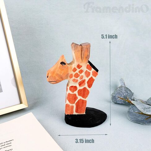 Framendino, Handmade Wood Carving Eyeglasses Holder Stand Cute Giraffe Sunglasses Display Rack Glasses Display Stand for Home Office Desk Decor in Saudi Arabia