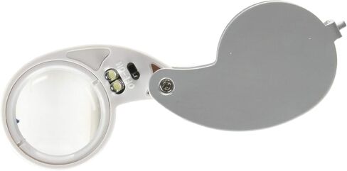 عدسة مجوهرات مضيئة 40X LED/نطاق Trichome من Formline Supply - مكبر جيد للبستنة والمجوهرات والتحف والعملات المعدنية والصخور والطوابع والهوايات والساعات والصور والعلوم (40X، أسود/أبيض) in Kuwait