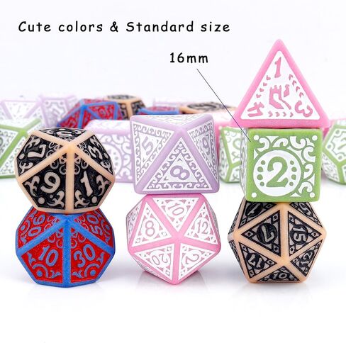 PJOY DND Dice Set Bulk 5 Sets Polyhedral D&D Dice 35pcs for Dungeons and Dragons Role Playing Games TTRPG DND Gifts Stocking Stuffers Dados in Saudi Arabia
