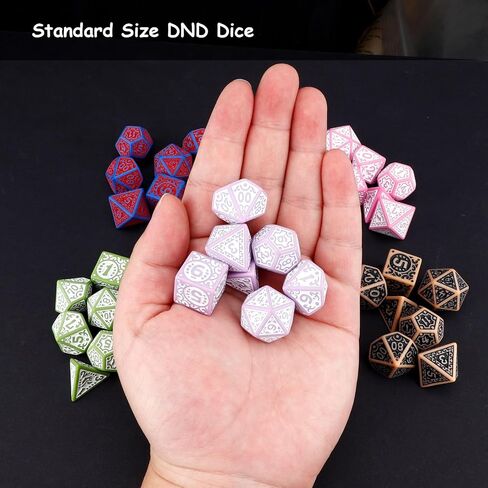 PJOY DND Dice Set Bulk 5 Sets Polyhedral D&D Dice 35pcs for Dungeons and Dragons Role Playing Games TTRPG DND Gifts Stocking Stuffers Dados in Saudi Arabia
