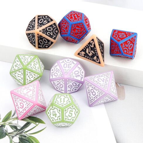 PJOY DND Dice Set Bulk 5 Sets Polyhedral D&D Dice 35pcs for Dungeons and Dragons Role Playing Games TTRPG DND Gifts Stocking Stuffers Dados in Saudi Arabia