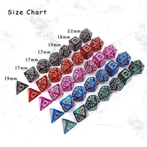 PJOY DND Dice Set Bulk 5 Sets Polyhedral D&D Dice 35pcs for Dungeons and Dragons Role Playing Games TTRPG DND Gifts Stocking Stuffers Dados in Saudi Arabia