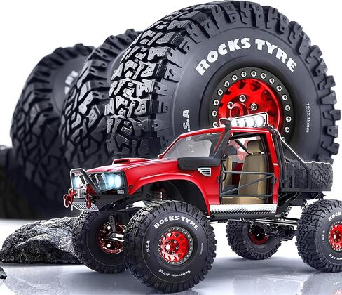 Lifehead 1.9inch Rubber Tires for 1/10 RC Crawler Car TRAXXAS TRX4 Axial SCX10 90046 90047 SCX10 III AXI03007 Tamiya CC01 D90 D110 YK4102/4.7" Outer Diameter in Saudi Arabia