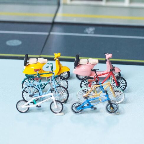 1/64 Bike/Mountain Cycling Bike Bicycle/Motorcycle Scene Props Miniatures Figures Model for Cars Vehicles Toys (Bicycle A) in Saudi Arabia
