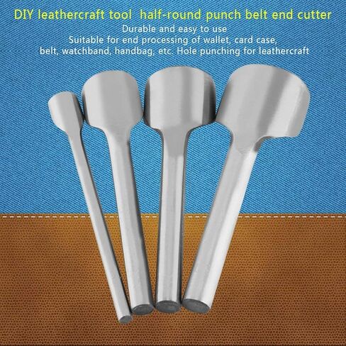 Leather Half Round Cutter Punch, DIY Leather Carft Half Round Punch Belt End Cutter Leather Strap Semicircle Punch Tools for Home Leather Sewing (10 30mm)(20mm) Punching in Saudi Arabia