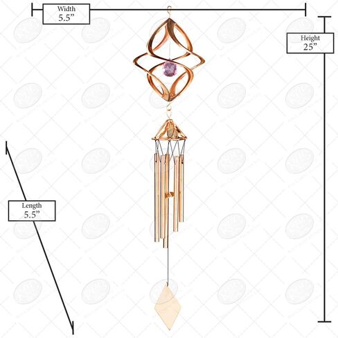 Red Carpet Studios 10131 Cosmix Spinner Wind Chime, 25-Inches, Hummingbird in Kuwait