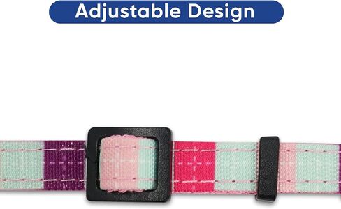 Pawtitas Pet Multicolor Cat Collar with Safety Buckle and Removable Bell Cat Collar Kitten Collar Teal/Pink/Purple Cat Collar in Kuwait