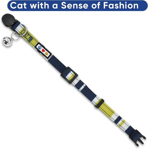 Pawtitas Pet Multicolor Cat Collar with Safety Buckle and Removable Bell Cat Collar Kitten Collar Teal/Pink/Purple Cat Collar in Kuwait