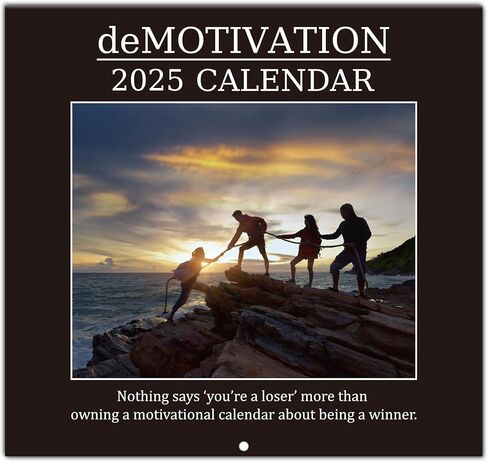 Demotivational Calendar 2025-12"x12" HD Snarky Calendar 2025, Funny Calendar 2025, Gag Gifts, Secret Santa Gifts, Sarcastic Gifts for Coworkers, Useful White Elephant Gifts for Adults in Saudi Arabia