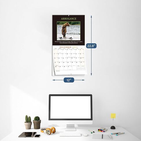Demotivational Calendar 2025-12"x12" HD Snarky Calendar 2025, Funny Calendar 2025, Gag Gifts, Secret Santa Gifts, Sarcastic Gifts for Coworkers, Useful White Elephant Gifts for Adults in Saudi Arabia