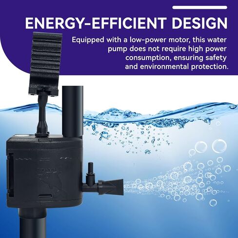 160 GPH Submersible Water Pump 10W With Oxygen Enhancement Suitable for fish tanks in Saudi Arabia