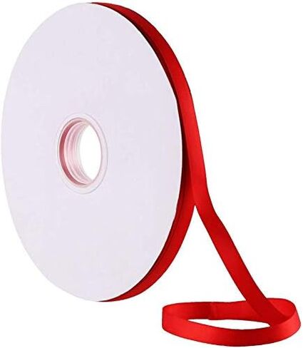 DECORA 100 ياردة 3/8 بوصة Grosgrain شريط قماش متعدد الاستخدامات شريط من الساتان الحرير الأحمر مجموعة لعيد الميلاد الديكور هدية شريط التغليف وصناعة الحرف اليدوية in Kuwait