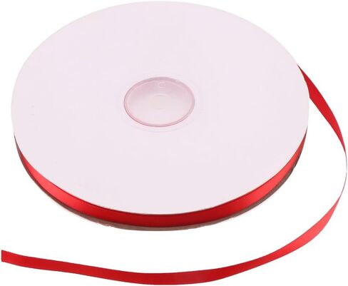 DECORA 100 ياردة 3/8 بوصة Grosgrain شريط قماش متعدد الاستخدامات شريط من الساتان الحرير الأحمر مجموعة لعيد الميلاد الديكور هدية شريط التغليف وصناعة الحرف اليدوية in Kuwait