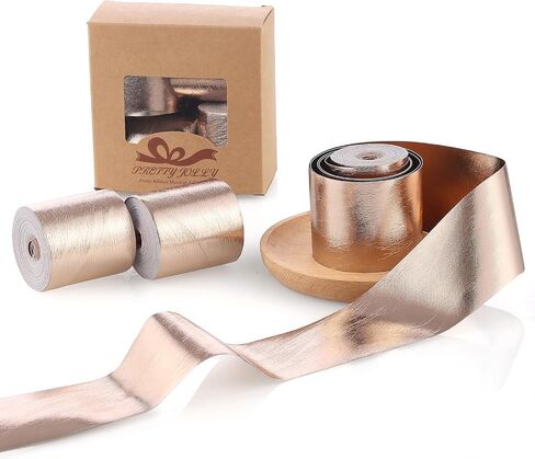 Pretty Jolly Silver Metal Glossy Ribbon for Gift Wrapping Handmade Bright Fabric Glitter Ribbon for Flower Bouquet Double Sided Sparkly Ribbons for DIY Crafts Wedding Invitations 2 Inch 20Yds in Kuwait