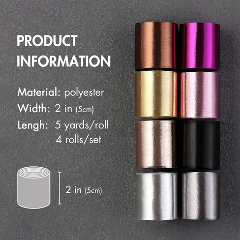 Pretty Jolly Silver Metal Glossy Ribbon for Gift Wrapping Handmade Bright Fabric Glitter Ribbon for Flower Bouquet Double Sided Sparkly Ribbons for DIY Crafts Wedding Invitations 2 Inch 20Yds in Kuwait