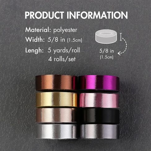 Pretty Jolly Silver Metal Glossy Ribbon for Gift Wrapping Handmade Bright Fabric Glitter Ribbon for Flower Bouquet Double Sided Sparkly Ribbons for DIY Crafts Wedding Invitations 2 Inch 20Yds in Kuwait