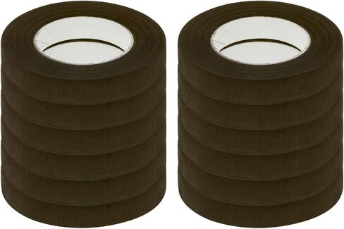 HARFINGTON 12 Rolls Floral Tapes 1/2 Inch 30 Yards Flower Adhesive Waterproof Tape for Floral Arranging Wedding Bouquet Wrap Craft Florist Tape, Dark Red in Saudi Arabia