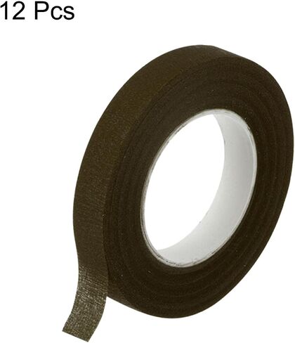 HARFINGTON 12 Rolls Floral Tapes 1/2 Inch 30 Yards Flower Adhesive Waterproof Tape for Floral Arranging Wedding Bouquet Wrap Craft Florist Tape, Dark Red in Saudi Arabia