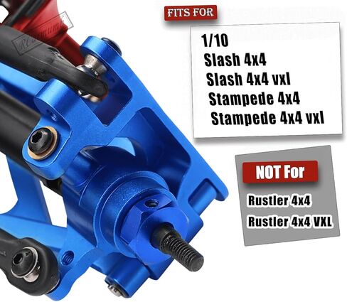 RC Upgrades Part for 1/10 Slash Stampede 4x4 (VXL),Alloy Front Rear Suspension Arm,Driveshaft,Caster Block,Steering Blocks,Rear Stub Axle Carriers,Shock Tower Set,Hex Hub Adapters,Navy Blue in Kuwait