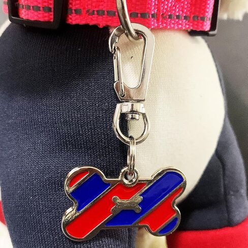 6 Pcs 1.6 inch Dog Tag Clips for Collar, Replaceable Dog ID Name Tag Ring Clip Dog Tag Attachment Clip Pet tag Quick Clip Clips Rings for Pet Collar and 9 Pcs Key Ring Clips Accessories in Saudi Arabia