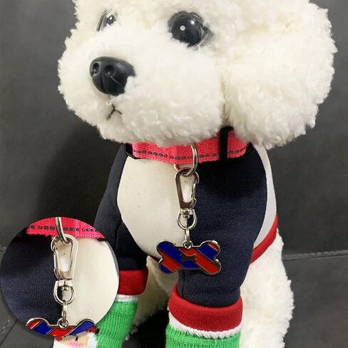 6 Pcs 1.6 inch Dog Tag Clips for Collar, Replaceable Dog ID Name Tag Ring Clip Dog Tag Attachment Clip Pet tag Quick Clip Clips Rings for Pet Collar and 9 Pcs Key Ring Clips Accessories in Saudi Arabia