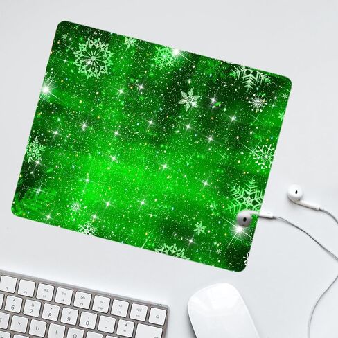 Mouse Pad Diamond Silver Glitter Sparkle Mousepad Bling Desk Accessories Gaming Bling Rubber Pads for Laptop, One Size in Saudi Arabia