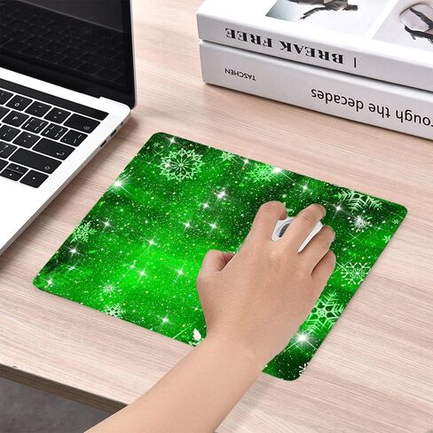 Mouse Pad Diamond Silver Glitter Sparkle Mousepad Bling Desk Accessories Gaming Bling Rubber Pads for Laptop, One Size in Saudi Arabia