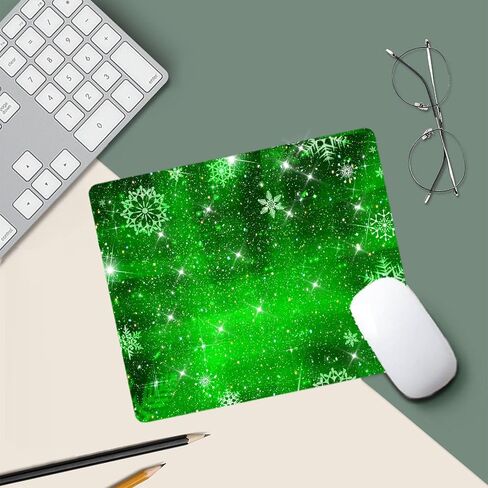 Mouse Pad Diamond Silver Glitter Sparkle Mousepad Bling Desk Accessories Gaming Bling Rubber Pads for Laptop, One Size in Saudi Arabia