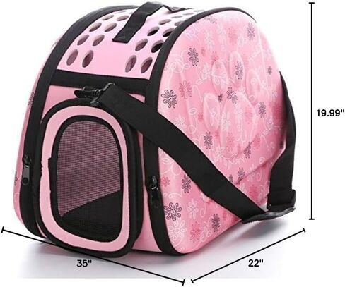 Foldable Pet Dog Carrier Cage Collapsible Travel Kennel - Portable Pet Carrier Outdoor Shoulder Bag for Puppy Dog Cat (S, Grey) in Saudi Arabia