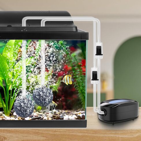 bedee 180GPH مضخة هواء قوية لحوض السمك 8 وات مضخة هواء صامتة لحوض السمك قابلة للتعديل لخزان الأسماك بسعة 20-200 جالون مضخة أكسجين لخزان مهوية أسماك كبيرة الحجم in Kuwait