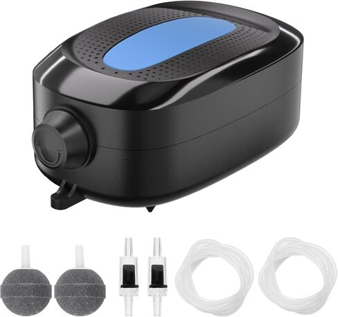 bedee 180GPH مضخة هواء قوية لحوض السمك 8 وات مضخة هواء صامتة لحوض السمك قابلة للتعديل لخزان الأسماك بسعة 20-200 جالون مضخة أكسجين لخزان مهوية أسماك كبيرة الحجم in Kuwait