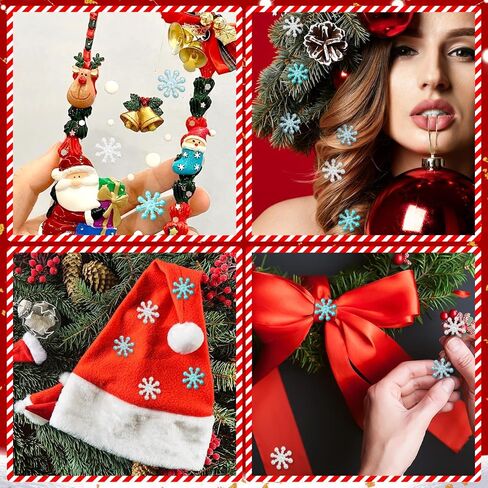 NOVWANG Christmas Snowflakes Decorations, 300Pcs Glitter ABS Pearl Like Snowflakes Pure White Winter Party Table Confetti Decors Jewelry Embellishment Snowflakes for Craft DIY Gifts Garland Ornaments in Kuwait