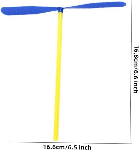Dzrige 20 قطعة من البلاستيك الخيزران اليعسوب فرك اليد المروحة مضحك لعبة هليكوبتر اليد للعب في الهواء الطلق للأطفال هدية الطيران (لون عشوائي) in Kuwait