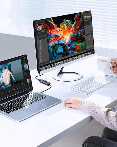 TWOPAN USB-C Hub with 4K HDMI, 4 USB 3.0 Ports, 5Gbps Data Transfer – Ultra-Compact Aluminum Adapter for MacBook, iPad Pro, XPS, Surface, ThinkPad & USB-C Laptops in Saudi Arabia