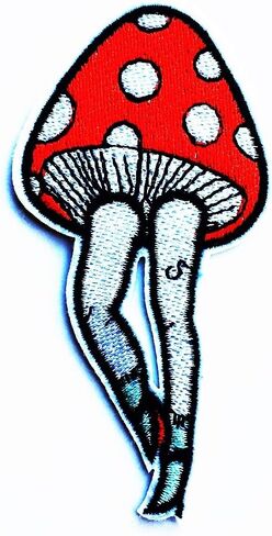 بقعة الساق ماجيك الفطر Shroom الأعشاب بوهو الرجعية وعاء الاطفال الكرتون الحديد على التصحيح الإمدادات المطرزة لحقائب سترة الجينز حقيبة الظهر الملابس DIY (Blue0012) in Kuwait