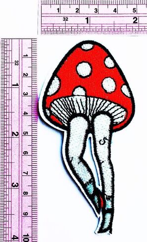 بقعة الساق ماجيك الفطر Shroom الأعشاب بوهو الرجعية وعاء الاطفال الكرتون الحديد على التصحيح الإمدادات المطرزة لحقائب سترة الجينز حقيبة الظهر الملابس DIY (Blue0012) in Kuwait