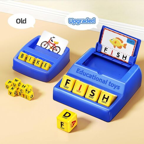 Learning Educational Toys for 3 4 5 6 7 8 Year Old Boys Girls, Matching Letter Game for Kids Toys Ages 3-8, Montessori Toys for Kids Christmas Birthday Gifts Halloween Easter (Blue) in Kuwait