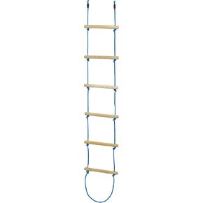 Trelines 7' Wooden Climbing Rope Ladder - The Ultimate Kids' Ninja Warrior Obstacle Course Accessory - Perfect for Enhancing a Ninja or Swing Set Kit, or Even Over Tree Branch. Get Outside