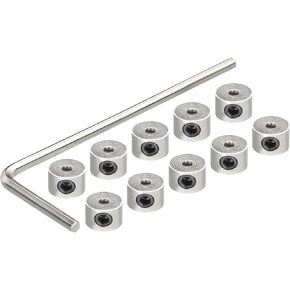 MECCANIXITY 10Pcs Landing Gear Stopper 1.55 x 6mm/0.06"x 0.24" Plane Wheel Collar Block with Wrench for RC Airplane Model Remote Aircraft