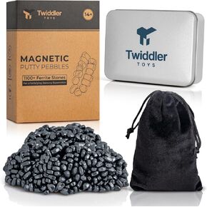 Magnetic Putty Pebbles – Over 1100 Ferrite Stones – Mild Fidget Magnets for a Satisfying Sensory Experience for Adults