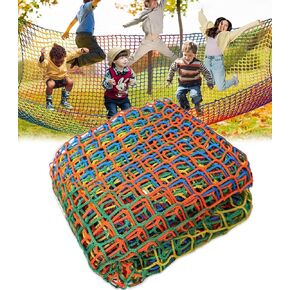 9.9 x 6.6Ft Climbing Cargo Net, Double Layers Playground Safety Net, Kids Backyard Climbing Net, Used for Treehouse Accessories Outdoor Adventure...Kids Playground Climbing Cargo Net