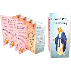 How to Pray The Rosary Guide Pamphlet Bulk Pack Bundle Made in The USA, Set of 10