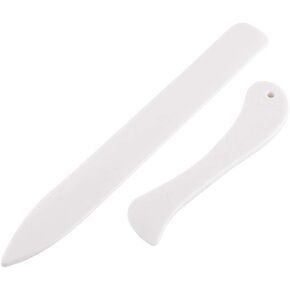 2 Pcs Bone Folder Paper Creaser Set Scoring Folding Creasing Crafting Scrapbooking Tool Crafts for Handmade Bookbinding Card Making and Office Supplies DIY 21 * 2.5cm /12 * 2.5cm