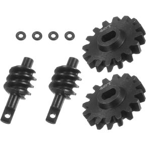 uxcell Gearbox Differential Steel Gear Set 14T, 2 Sets, Worm Gear Upgrade Parts for 2/24 RC Crawler Truck Car Upgrades Accessories