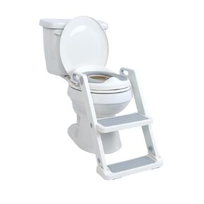 Nuby Step Ladder Toddler Potty Seat for Toilet - All-in-One Kids Potty Training Toilet Seat with Ladder for Toddlers 18+ Months - Pink
