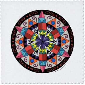 3dRose qs_23186_3 Hex Sign 1 Pennsylvania Dutch Luck Protection Symbol Quilt Square, 8 by 8-Inch
