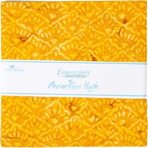 التعبيرات Batiks Mountain High 10 "مكدس 42 10 بوصة طبقة مربعة كعكة رايلي بليك 10-MH-42 in Kuwait