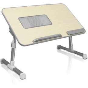 Aluratek (ACT01F) Adjustable, Foldable, Ergonomic, Laptop Cooling Table with Cooling Fan (Standing Desk, Sofa/Couch Tray, Floor)
