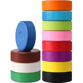 Heigble 60 Pcs Tempera Paint Cakes Large Washable Tempera Cakes 2.24 x 0.71inch 12 Colors Paints blocks Art Supplies for Classroom Art Painting Drawing
